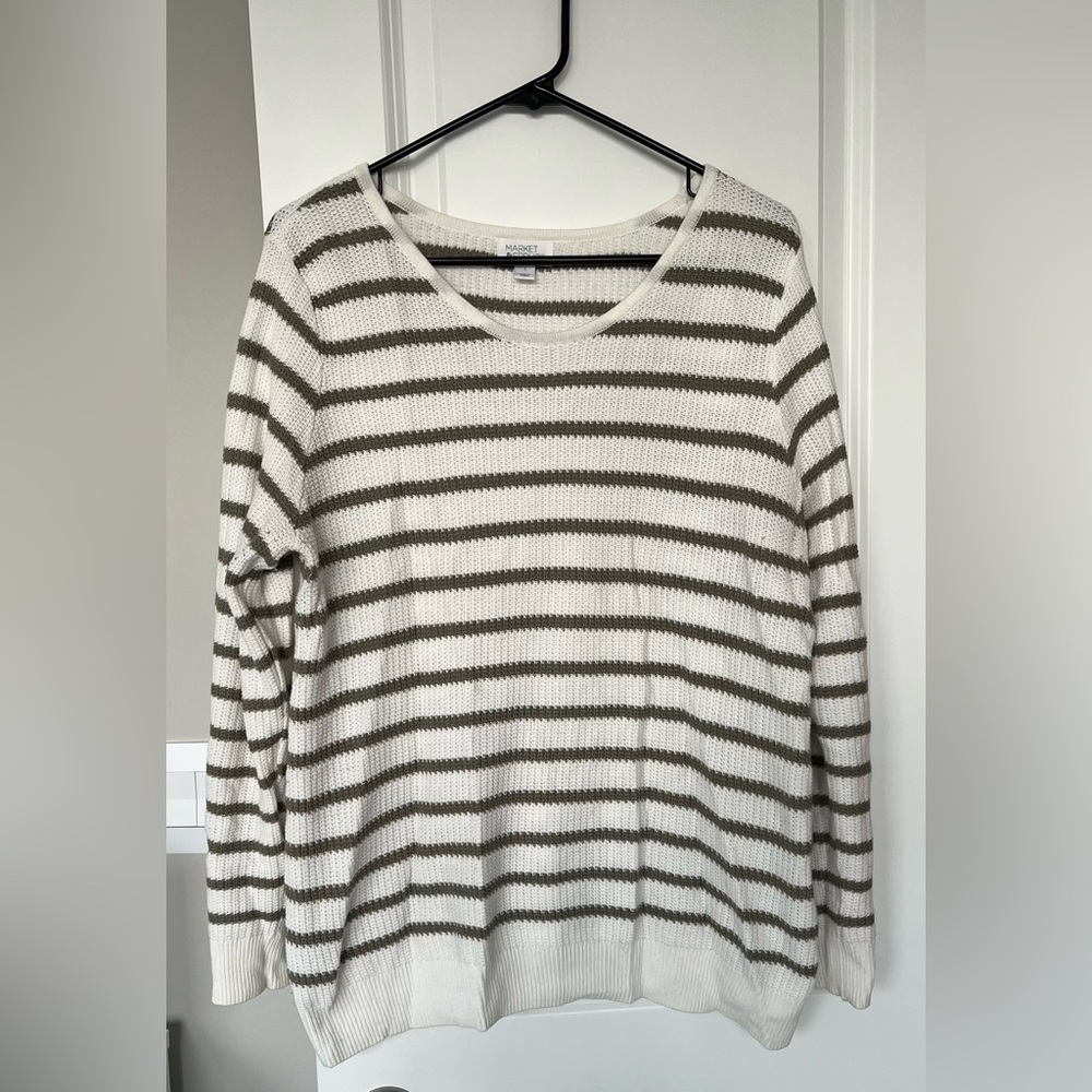 Striped waffle sweater